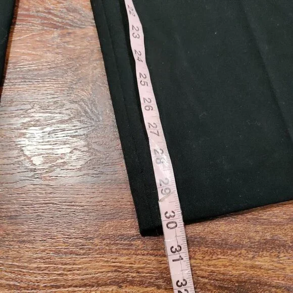 LOFT Black The Peyton Trouser Sleek Front Pleat Wide Leg Pants Women's Size 8 - Picture 11 of 11